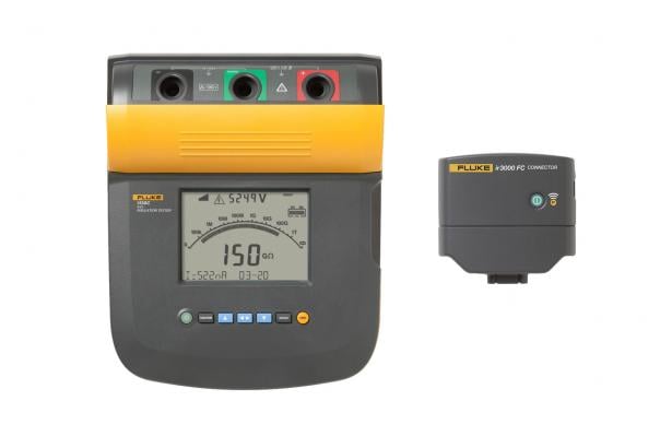 Fluke 1555 10 kV Insulation Tester with standard ir3000 FC wireless data connector